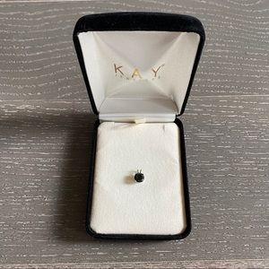 Black Diamond 14K White Gold Necklace Charm
